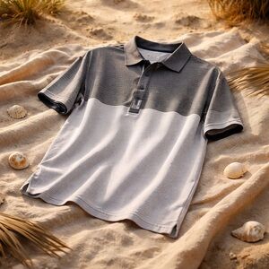 Bobby Jones Black and Gray Polo Shirt